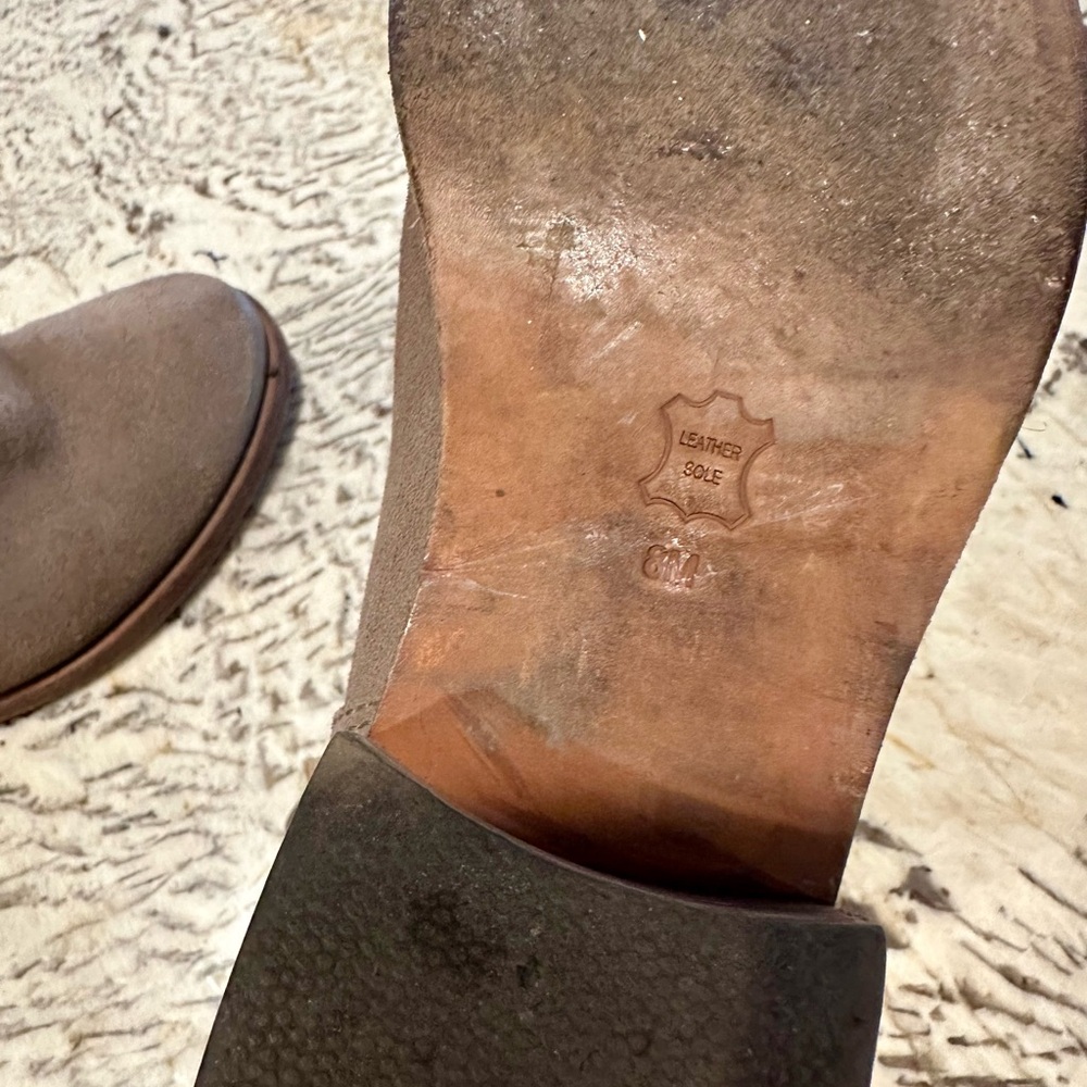 Tory Burch Leather Tan Women's Brown Ankle Boots 8 Fall Winter Casual - Picture 6 of 6